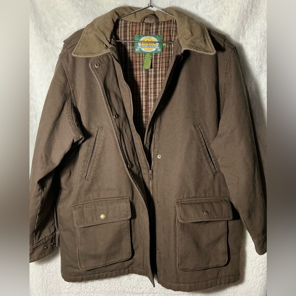 Y2K 90,s VINTAGE Cabela's Brown Plaid Women's Jacket - Picture 6 of 9